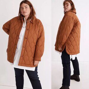 NWT Madewell Plus AirPuff Shirt Jacket Shacket Coat Quilted 1X